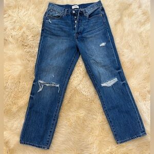 Pistola Women's Distressed Blue Cropped Jeans